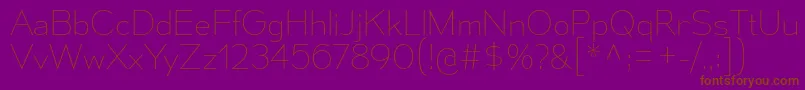 フォントMesmerizeUl – 紫色の背景に茶色のフォント
