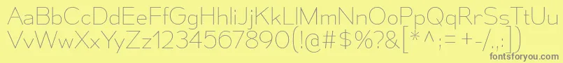 MesmerizeUl-Schriftart – Graue Schriften auf gelbem Hintergrund
