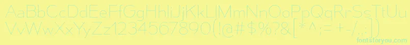 Weitere Informationen zur MesmerizeUl-Schriftart MesmerizeUl-Schriftart – Grüne Schriften auf gelbem Hintergrund
