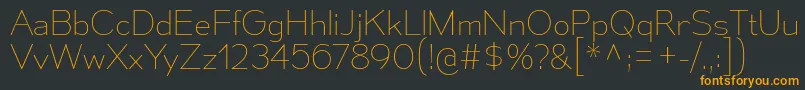MesmerizeUl-Schriftart – Orangefarbene Schriften auf schwarzem Hintergrund