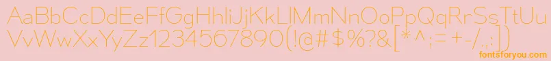 MesmerizeUl-Schriftart – Orangefarbene Schriften auf rosa Hintergrund