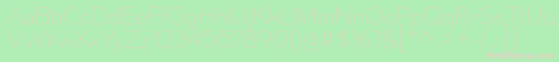 MesmerizeUl-fontti – vaaleanpunaiset fontit vihreällä taustalla