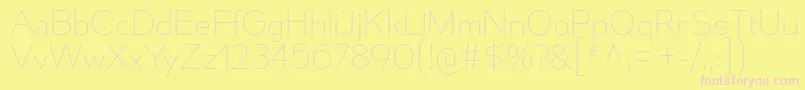 MesmerizeUl Font – Pink Fonts on Yellow Background
