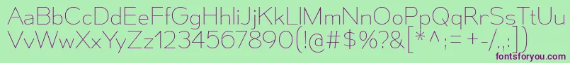 MesmerizeUl Font – Purple Fonts on Green Background