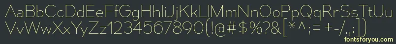 MesmerizeUl Font – Yellow Fonts on Black Background
