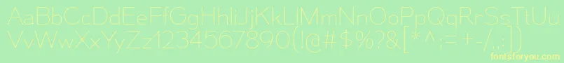 フォントMesmerizeUl – 黄色の文字が緑の背景にあります