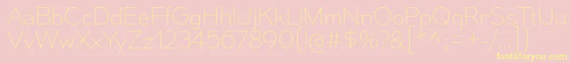 MesmerizeUl Font – Yellow Fonts on Pink Background
