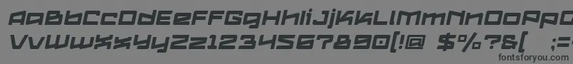 Police Logofontik4fRegularItalic – polices noires sur fond gris