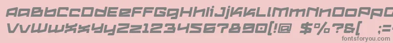 Шрифт Logofontik4fRegularItalic – серые шрифты на розовом фоне