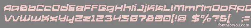 Шрифт Logofontik4fRegularItalic – розовые шрифты на сером фоне
