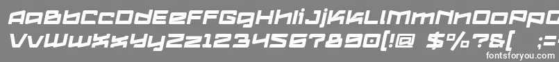 Logofontik4fRegularItalic Font – White Fonts on Gray Background