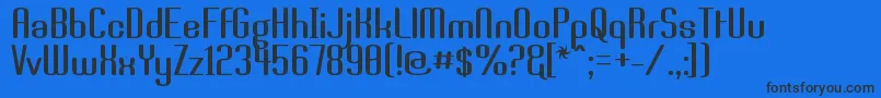 Шрифт Brassi – чёрные шрифты на синем фоне