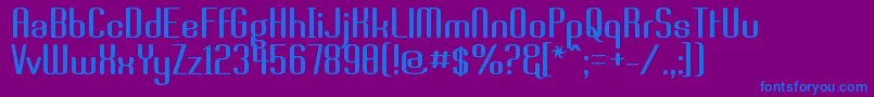 Brassi Font – Blue Fonts on Purple Background