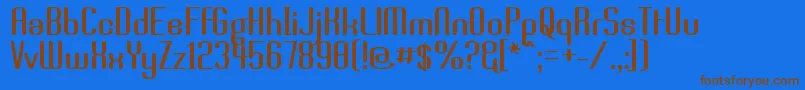 Brassi Font – Brown Fonts on Blue Background
