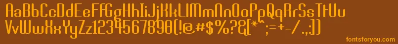 Brassi Font – Orange Fonts on Brown Background