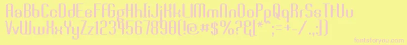 Brassi Font – Pink Fonts on Yellow Background