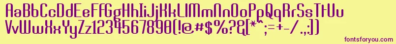Brassi Font – Purple Fonts on Yellow Background