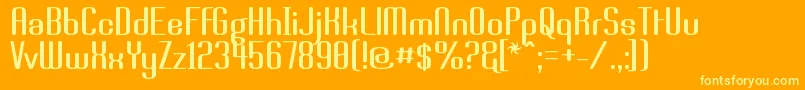 Brassi Font – Yellow Fonts on Orange Background