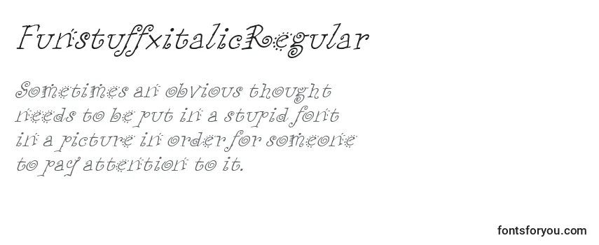 FunstuffxitalicRegular Font