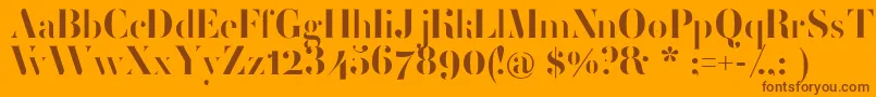 FemoralisRegular Font – Brown Fonts on Orange Background