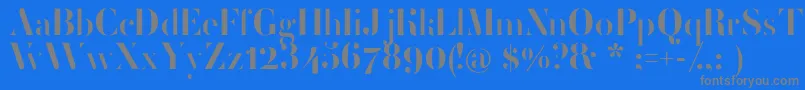 FemoralisRegular Font – Gray Fonts on Blue Background