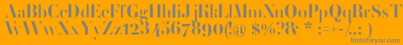 FemoralisRegular Font – Gray Fonts on Orange Background