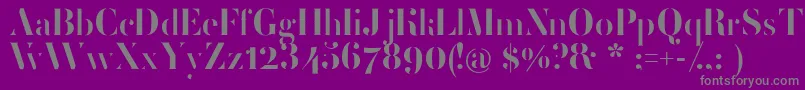 FemoralisRegular Font – Gray Fonts on Purple Background