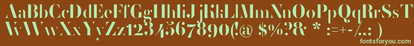 FemoralisRegular Font – Green Fonts on Brown Background