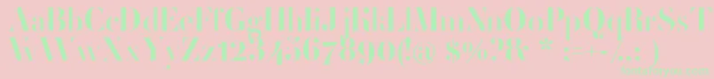 フォントFemoralisRegular – ピンクの背景に緑の文字