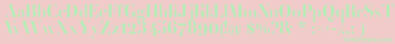 FemoralisRegular Font – Green Fonts on Pink Background