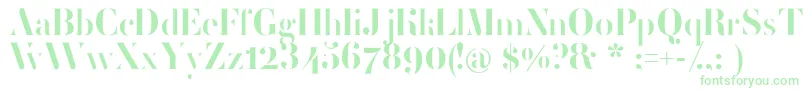 Шрифт FemoralisRegular – зелёные шрифты на белом фоне