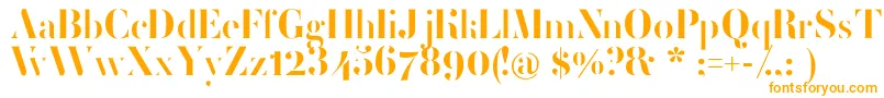 FemoralisRegular-Schriftart – Orangefarbene Schriften auf weißem Hintergrund