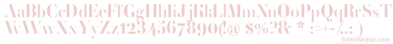 FemoralisRegular-fontti – vaaleanpunaiset fontit valkoisella taustalla