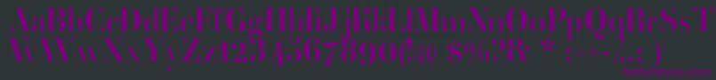 Шрифт FemoralisRegular – фиолетовые шрифты на чёрном фоне