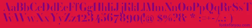 FemoralisRegular Font – Purple Fonts on Red Background
