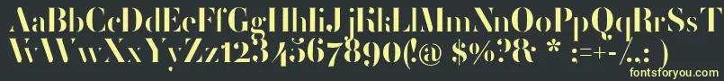 FemoralisRegular Font – Yellow Fonts on Black Background