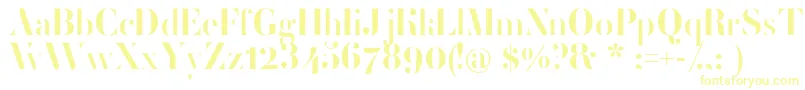 Шрифт FemoralisRegular – жёлтые шрифты