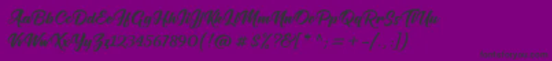 Flaming Font – Black Fonts on Purple Background