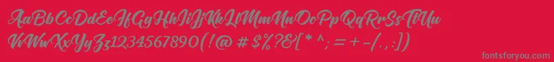 Flaming Font – Gray Fonts on Red Background