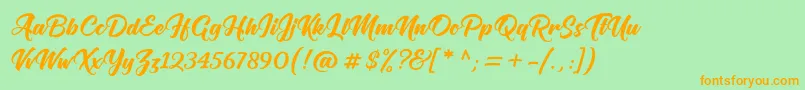 Flaming Font – Orange Fonts on Green Background