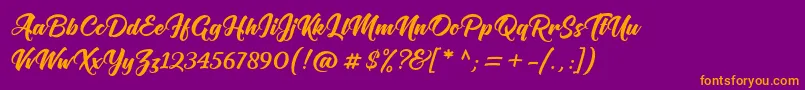 Flaming Font – Orange Fonts on Purple Background