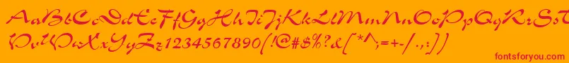 SoledadRegular Font – Red Fonts on Orange Background