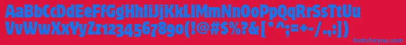 MotterCorpusCondOsItcTt Font – Blue Fonts on Red Background