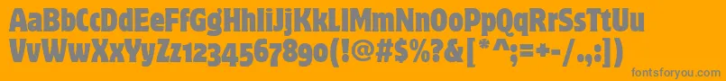 More about MotterCorpusCondOsItcTt Font MotterCorpusCondOsItcTt Font – Gray Fonts on Orange Background