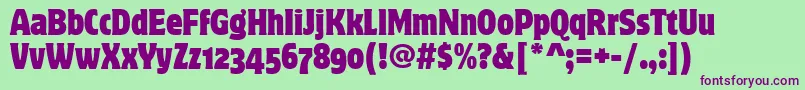 MotterCorpusCondOsItcTt Font – Purple Fonts on Green Background