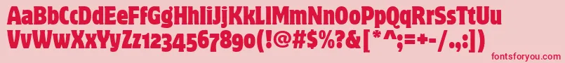 MotterCorpusCondOsItcTt Font – Red Fonts on Pink Background