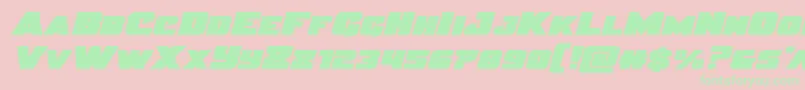 Justiceexpand Font – Green Fonts on Pink Background