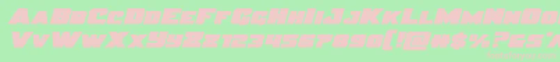 Justiceexpand Font – Pink Fonts on Green Background