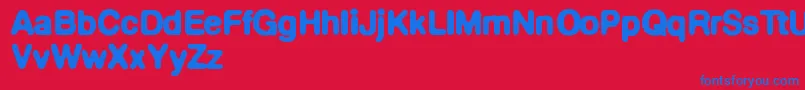 Defontedemigras Font – Blue Fonts on Red Background