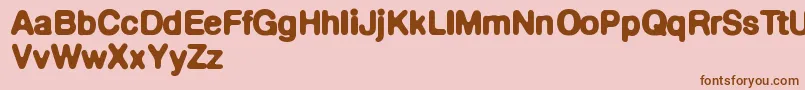 Defontedemigras Font – Brown Fonts on Pink Background